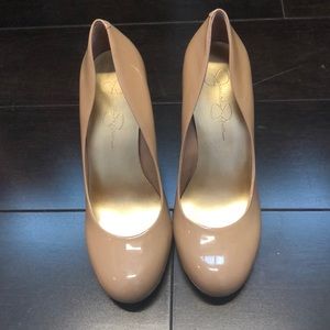 Jessica Simpson heels. Nude patent